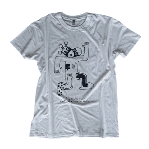 T-Shirt Blanc DOMAF 2023 : Une Seule Main n'Attache pas le Koki