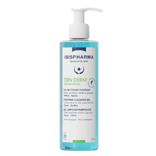 Gel nettoyant purifiant pour peaux grasses à imperfections Teen Derm ISISPHARMA 250ml