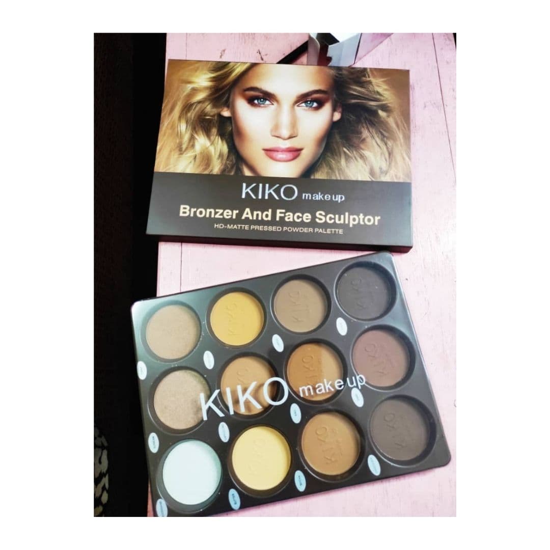Palette de Poudre Compacte HD Matte Kiko 12 couleurs