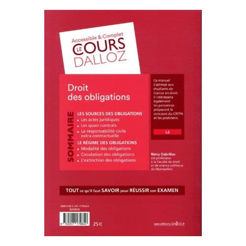 Droit des Obligations 13e Edition