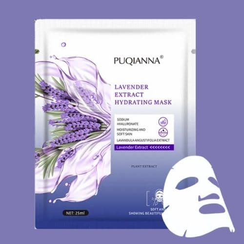 Masque Facial PUQIANNA Hydratant à la Lavande 25ml