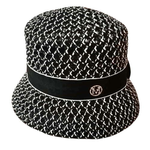 Chapeau Tchamako pour Femme Noire Blanc