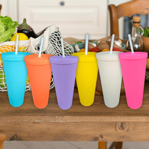 Gobelet à Paille Pratique à Grande Contenance 1,25L