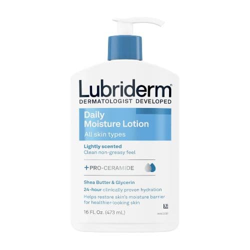 Lotion hydratante quotidienne pour régénérer et hydrater les peaux sèches LUBRIDERM 473ml