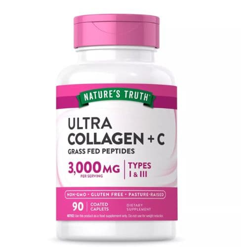 Complément alimentaire Ultra Collagen + C pour soutenir la santé des cheveux, de la peau et des ongles NATURE'S TRUTH 90comprimés