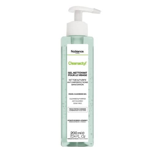 Gel nettoyant visage cleanactyl pour peaux mixtes à grasses NUBIANCE 200ml