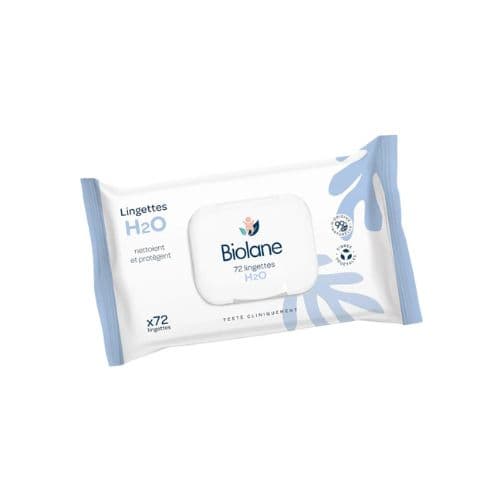 Lingettes épaisses H2o pour bébé BIOLANE, 72 lingettes