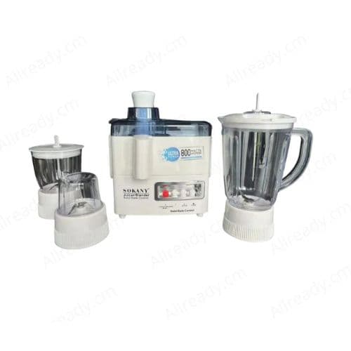 Mixeur de Cuisine Professionnel 4 en 1 SOKANY 800 W Garantie 1 mois